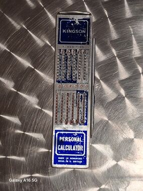 Kingston Silver and Blue Personal Slide Calculator